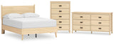 Cabinella 4-Piece Full Platform Panel Bed with Dresser and Chest (Full Platform Bed, Full Panel Headboard, Dresser, Chest of Drawers)