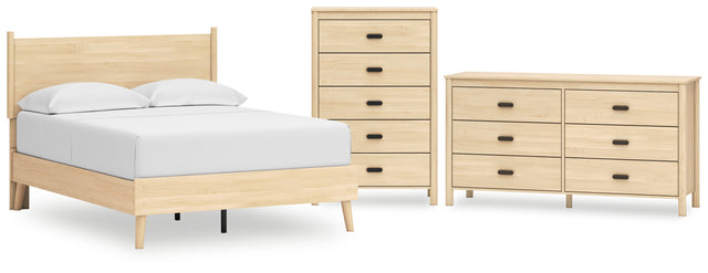 Cabinella 4-Piece Full Platform Panel Bed with Dresser and Chest (Full Platform Bed, Full Panel Headboard, Dresser, Chest of Drawers)