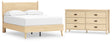 Cabinella 3-Piece Full Platform Panel Bed with Dresser (Full Platform Bed, Full Panel Headboard, Dresser)