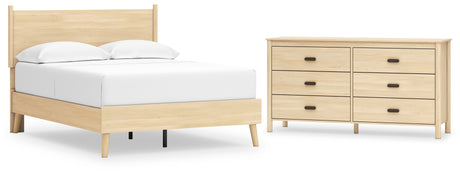 Cabinella 3-Piece Full Platform Panel Bed with Dresser (Full Platform Bed, Full Panel Headboard, Dresser)