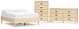 Cabinella 3-Piece Full Platform Bed with Dresser and Chest (Full Platform Bed, Dresser, Chest of Drawers)