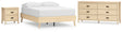 Cabinella 3-Piece Full Platform Bed with Dresser and Nightstand (Full Platform Bed, Dresser, Nightstand)