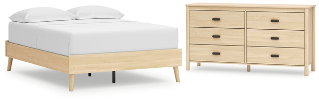 Cabinella 2-Piece Full Platform Bed with Dresser (Full Platform Bed, Dresser)