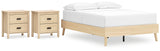 Cabinella 3-Piece Full Platform Bed with 2 Nightstands (Full Platform Bed, Nightstand, Nightstand)