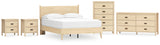 Cabinella 6-Piece Queen Platform Panel Bed with Dresser, Chest and 2 Nightstands (Queen Platform Bed, Queen Panel Headboard, Dresser, Chest of Drawers, Nightstand, Nightstand)
