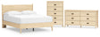 Cabinella 4-Piece Queen Platform Panel Bed with Dresser and Chest (Queen Platform Bed, Queen Panel Headboard, Dresser, Chest of Drawers)