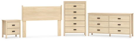 Cabinella 4-Piece Full Panel Headboard with Dresser, Chest and Nightstand (Full Panel Headboard, Dresser, Chest of Drawers, Nightstand)