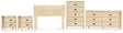Cabinella 5-Piece Full Panel Headboard with Dresser, Chest and 2 Nightstands (Full Panel Headboard, Dresser, Chest of Drawers, Nightstand, Nightstand)