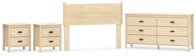 Cabinella 4-Piece Full Panel Headboard with Dresser and 2 Nightstands (Full Panel Headboard, Dresser, Nightstand, Nightstand)