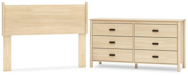 Cabinella 2-Piece Full Panel Headboard with Dresser (Full Panel Headboard, Dresser)