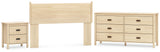 Cabinella 3-Piece Queen Panel Headboard with Dresser and Nightstand (Queen Panel Headboard, Dresser, Nightstand)