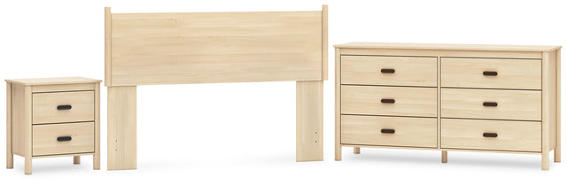 Cabinella 3-Piece Queen Panel Headboard with Dresser and Nightstand (Queen Panel Headboard, Dresser, Nightstand)