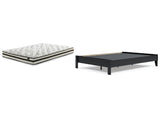 Finch 2-Piece Queen Platform Bed with Mattress (Queen Platform Bed, 8 Inch Chime Innerspring Queen Mattress in a Box)