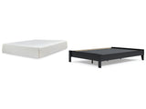 Finch 2-Piece Queen Platform Bed with Mattress (Queen Platform Bed, Chime 12 Inch Memory Foam Queen Mattress in a Box)