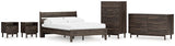 EB3660 6-Piece Full Platform Bed with Dresser, Chest and 2 Nightstands (Calverson Full Platform Bed, Calverson Full Panel Headboard, Calverson Dresser, Calverson Chest of Drawers, Calverson Nightstand, Calverson Nightstand)