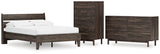 EB3660 4-Piece Full Platform Bed with Dresser and Chest (Calverson Full Platform Bed, Calverson Full Panel Headboard, Calverson Dresser, Calverson Chest of Drawers)