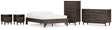EB3660 5-Piece Full Platform Bed with Dresser, Chest and 2 Nightstands (Calverson Full Platform Bed, Calverson Dresser, Calverson Chest of Drawers, Calverson Nightstand, Calverson Nightstand)