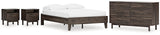 EB3660 4-Piece Full Platform Bed with Dresser and 2 Nightstands (Calverson Full Platform Bed, Calverson Dresser, Calverson Nightstand, Calverson Nightstand)