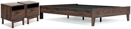 EB3660 3-Piece Full Platform Bed with 2 Nightstands (Calverson Full Platform Bed, Calverson Nightstand, Calverson Nightstand)