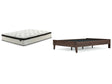 EB3660 2-Piece Full Platform Bed with Mattress (Calverson Full Platform Bed, Chime 12 Inch Hybrid Full Mattress in a Box)