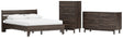 EB3660 4-Piece Queen Platform Bed with Dresser and Chest (Calverson Queen Platform Bed, Calverson Queen Panel Headboard, Calverson Dresser, Calverson Chest of Drawers)