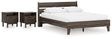 EB3660 4-Piece Queen Panel Platform Bed with 2 Nightstands (Calverson Queen Platform Bed, Calverson Queen Panel Headboard, Calverson Nightstand, Calverson Nightstand)