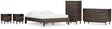 EB3660 5-Piece Queen Platform Bed with Dresser, Chest and 2 Nightstands (Calverson Queen Platform Bed, Calverson Dresser, Calverson Chest of Drawers, Calverson Nightstand, Calverson Nightstand)