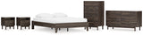 EB3660 5-Piece Queen Platform Bed with Dresser, Chest and 2 Nightstands (Calverson Queen Platform Bed, Calverson Dresser, Calverson Chest of Drawers, Calverson Nightstand, Calverson Nightstand)