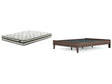 EB3660 2-Piece Queen Platform Bed with Mattress (Calverson Queen Platform Bed, 8 Inch Chime Innerspring Queen Mattress in a Box)