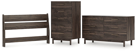 EB3660 3-Piece Panel Headboard, Dresser and Chest