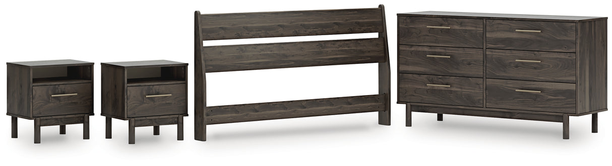EB3660 4-Piece Panel Headboard, Dresser and 2 Nightstands