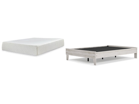 Shawburn 2-Piece Full Platform Bed with Mattress (Full Platform Bed, Chime 12 Inch Memory Foam Full Mattress in a Box)