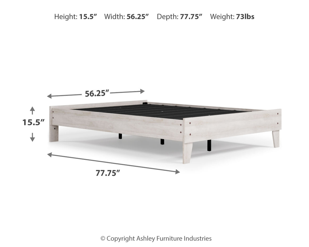 Shawburn 4-Piece Full Platform Bed with Dresser, Chest and Nightstand (Full Platform Bed, Dresser, Chest of Drawers, Nightstand)