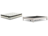 Shawburn 2-Piece Queen Platform Bed with Mattress (Queen Platform Bed, Chime 12 Inch Hybrid Queen Mattress in a Box)
