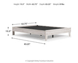 Shawburn 2-Piece Queen Platform Bed with Mattress (Queen Platform Bed, Chime 8 Inch Memory Foam Queen Mattress in a Box)