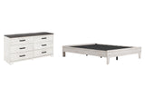 Shawburn 2-Piece Queen Platform Bed with Dresser (Queen Platform Bed, Dresser)