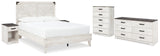Shawburn 6-Piece Queen Platform Bed with Dresser, Chest and 2 Nightstands (Queen Platform Bed, Queen Crossbuck Panel Headboard, Dresser, Chest of Drawers, Nightstand, Nightstand)