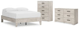 Shawburn 3-Piece Full Platform Bed with Dresser and Chest (Full Platform Bed, Dresser, Chest of Drawers)