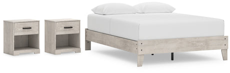 Shawburn 3-Piece Queen Platform Bed with 2 Nightstands (Queen Platform Bed, Nightstand, Nightstand)