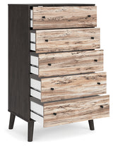 Piperton Chest of Drawers (Variation Color: Two-tone Brown/Charcoal)