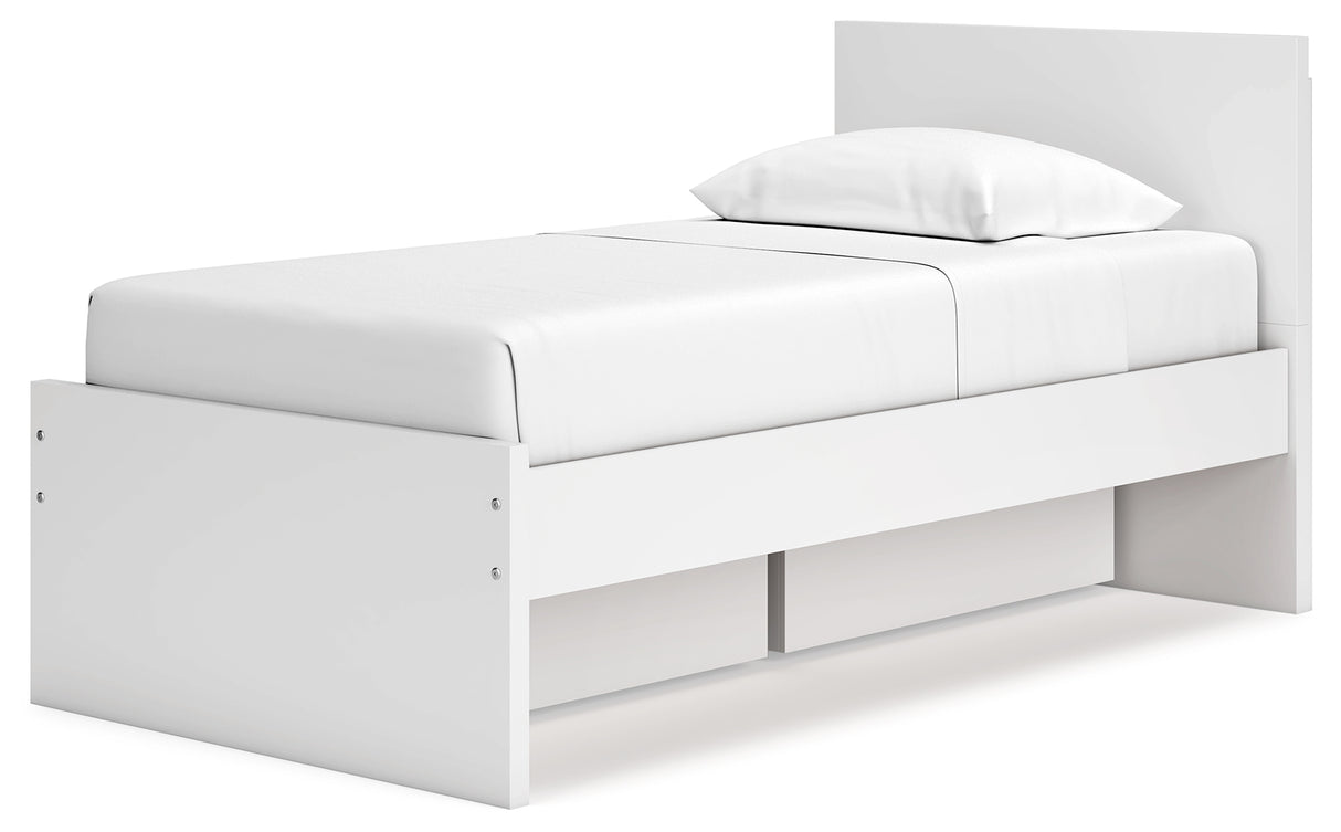 Onita Twin Panel Platform Bed with 1 Side Storage