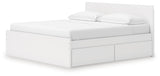 Onita King Panel Platform Bed with 2 Side Storage