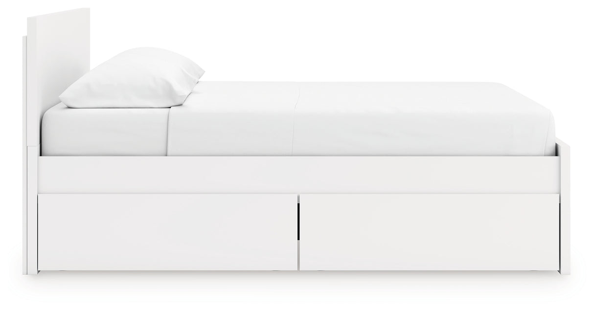 Onita King Panel Platform Bed with 2 Side Storage