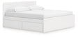 Onita King Panel Platform Bed with 2 Side Storage