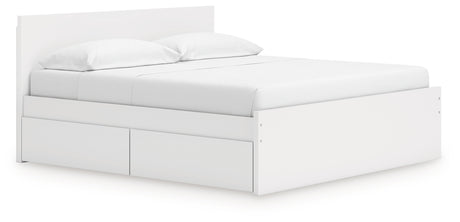 Onita King Panel Platform Bed with 2 Side Storage