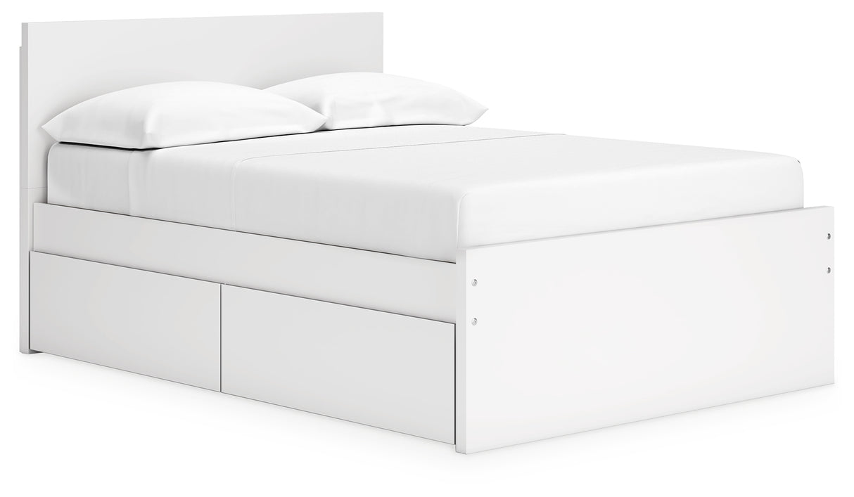 Onita Full Panel Platform Bed with 2 Side Storage