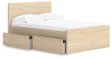 Onita Full Panel Platform Bed with 1 Side Storage