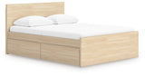 Onita Full Panel Platform Bed with 2 Side Storage