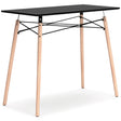 Jaspeni Home Office Desk (Color: Black/Natural)