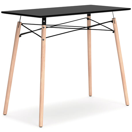 Jaspeni Home Office Desk (Color: Black/Natural)